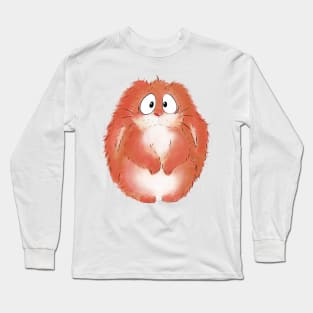 Polite cute orange rabbit Long Sleeve T-Shirt